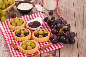 Grape tarts.