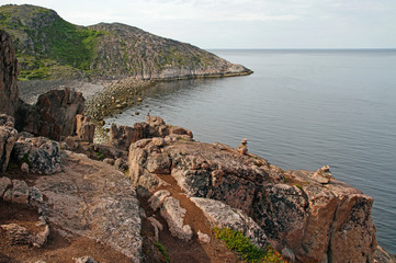 the coastline nearby russian village Teriberka, Murmansk region