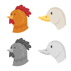 Vector design of agriculture and breeding icon. Set of agriculture and organic vector icon for stock.