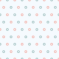Seamless pattern with pink and blue circles
