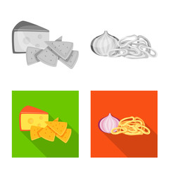 Vector illustration of taste and seasonin sign. Collection of taste and organic stock symbol for web.