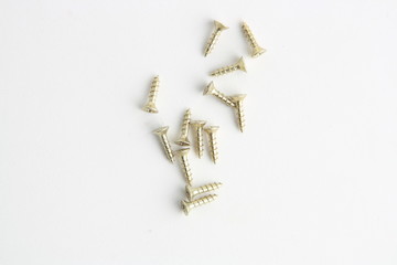 golden star screws, in colorful background