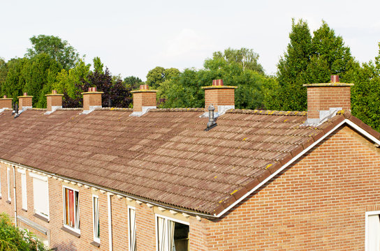 Roof of typical dutch terraced houses