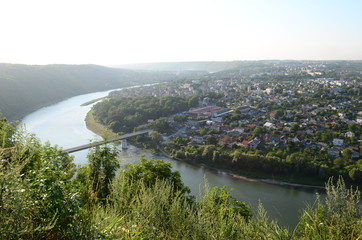 Zalishchyky town is a round island surrounded by a river