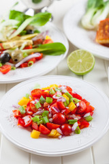 Tomato salad with fresh onion