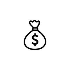 Money bag icon Vector. Money bag symbol Vector
