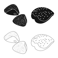 Vector illustration of product and poultry sign. Set of product and agriculture vector icon for stock.