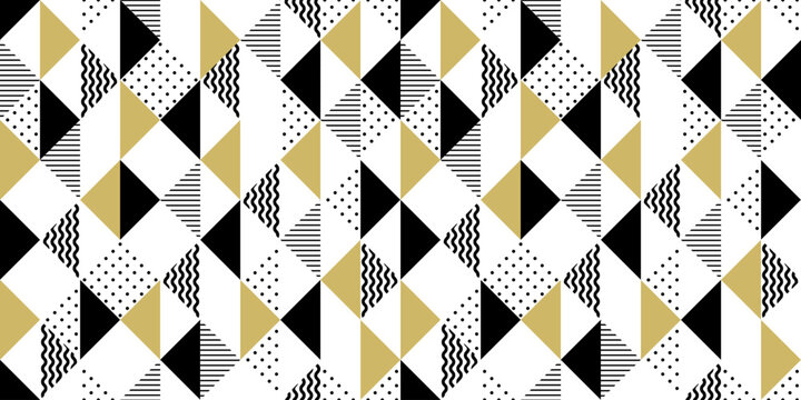 Vector geometric seamless pattern with triangles. Modern stylish background.