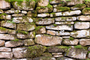 wall of irregular stones