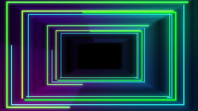 Colored Neon Lines Loop-able Background
