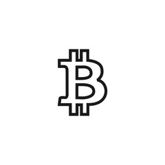 Bitcoin sign icon vector. Bitcoin symbol