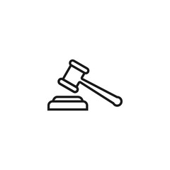 Gavel icon vector. symbol for web site Computer and mobile vector.