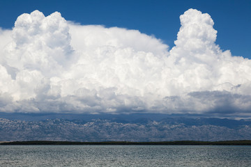 Clouds over Velebit mountain, sen from Nin, Croatia © Goran