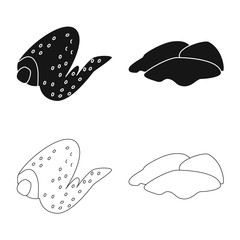 Vector design of product and poultry icon. Collection of product and agriculture stock vector illustration.