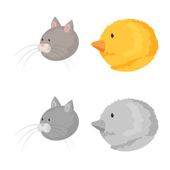 Vector design of agriculture and breeding sign. Collection of agriculture and organic stock vector illustration.