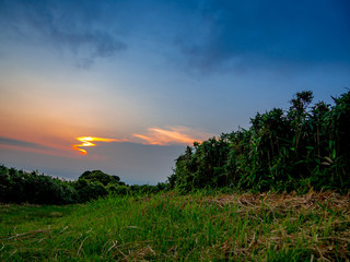 【静岡県伊豆半島】伊豆山稜線歩道からの夕景【夏・だるま山周辺】