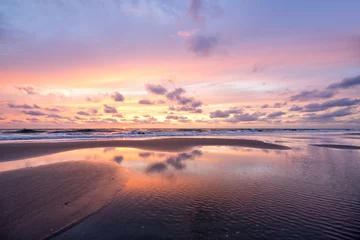 Fototapeten sunset at the Dutch North Sea coast near Katwijk aan Zee © Björn Wylezich