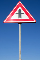 Dutch road sign: crossroads with priority