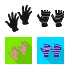 Isolated object of silhouette and safety symbol. Set of silhouette and comfort stock symbol for web.