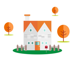 住宅 家 イラスト 一軒家 マイホーム Wall Mural Nisi 住宅 家 イラスト 一軒家 マイホーム Wall Mural Nisi