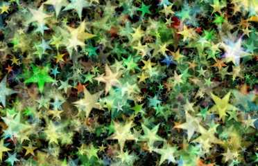 many colored stars