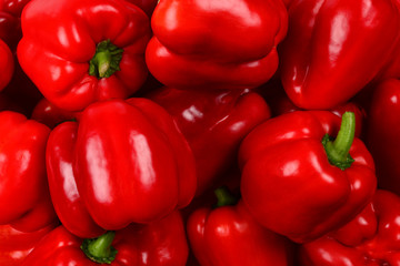 Fresh red bell pepper background.