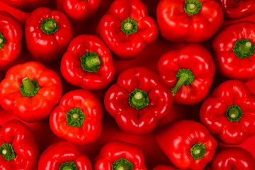 Fresh red bell pepper background.