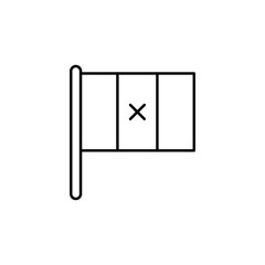 Senegal country flag outline, vector, icon icon illustration isolated vector sig