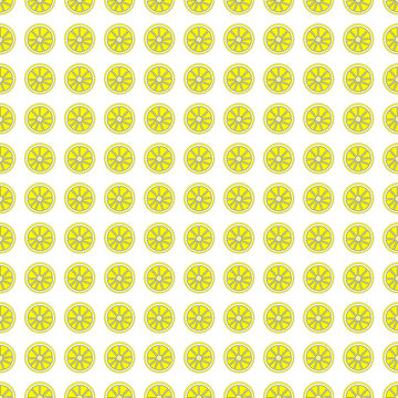 lemon slice seamless pattern