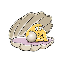 Cartoon Shell and Pearl