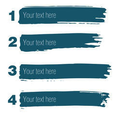 Brush strokes infographic options banner