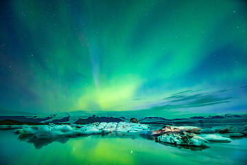 Fototapeta na wymiar Northern Lights In Iceland