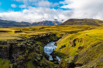Fimmvörðuháls Hiking Trail In Iceland - obrazy, fototapety, plakaty