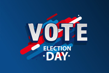 2020 Vote in USA american president banner