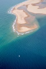 Vue aérienne basin d'Arcachon, en Aquitaine, France