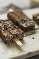 Vegan Chocolate Ice Cream Popsicles