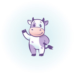 funny cow cartoon character