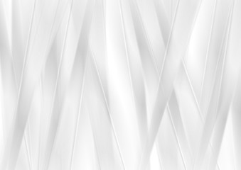 Obraz premium Abstract white glossy smooth stripes elegant background. Vector technology design