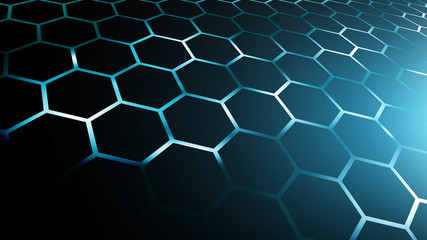 blue abstract hexagon net technology background,futuristic hexagon pattern tech,big data analyzing background,3d innovative background