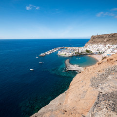 Fototapeta na wymiar Puerto de Mogan bay and marina, Gran Canaria