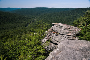 Fototapeta na wymiar Welch's Point at Virgin Falls State Natural Area in Central Tennessee