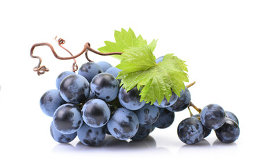 Grapes on a white background