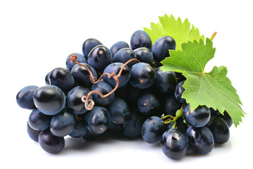 Grapes on a white background