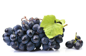 Grapes on a white background