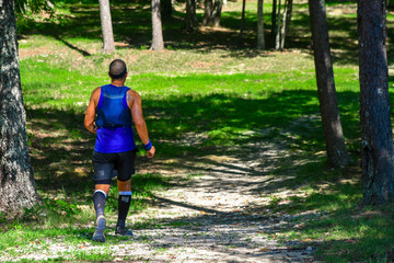 Runner at Welch's Point at Virgin Falls State Natural Area in Central Tennessee