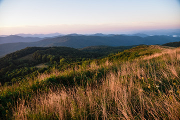 Max Patch in the Smoky Mountains in North Carolina