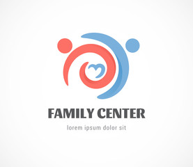 Birth, pregnant, family and baby care logo and symbol. Vector design