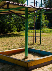 Children's sandbox in the playground