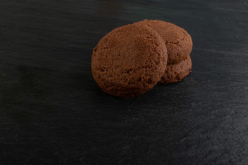 Soft Chocolate Butter Cookies With Chocolate Filling on Table