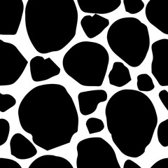 Black and white seamless pattern marker and ink with circles dots texture. Background in minimalist Scandinavian style hand drawn for fabric, Wallpaper, bed linen. Vector illustration